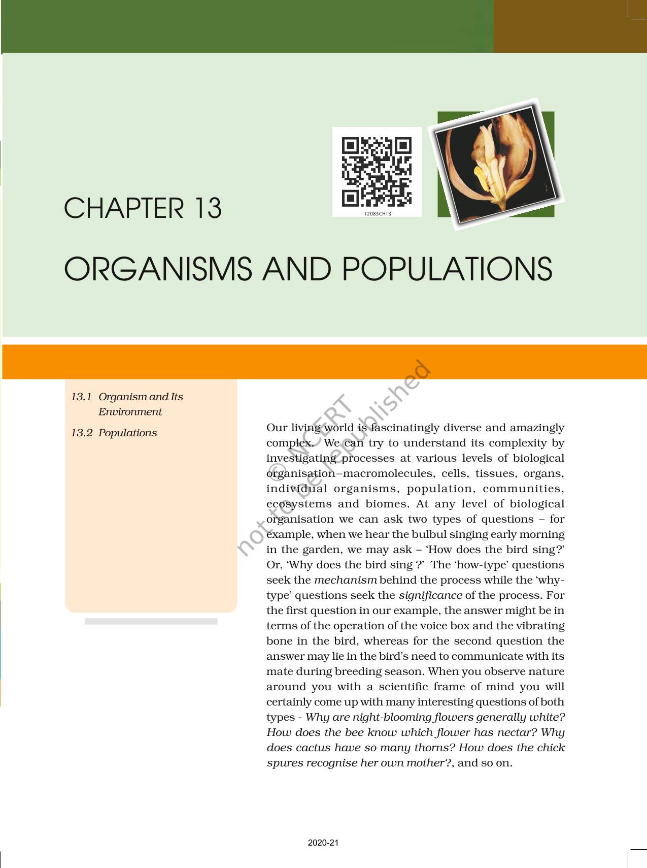 Organisms and populations ncert book of class 12 biology